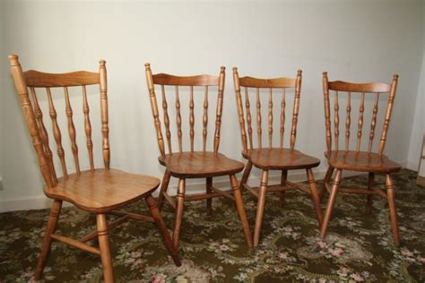 4 Solid Wooden Farmhouse Style Kitchen Chairs In Armagh County