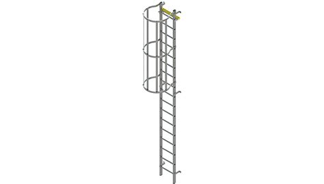 Fixed Vertical Ladder With Safety Cage
