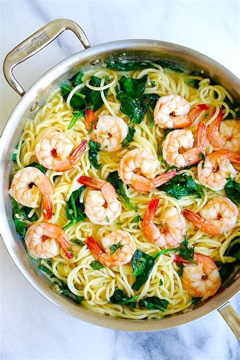 Cook until onion is transparent, about 4 minutes. Creamy Shrimp Pasta - easy pasta recipe with shrimp ...