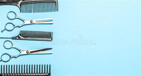 Black Combs And Combs On A Black Background Stock Image Image Of