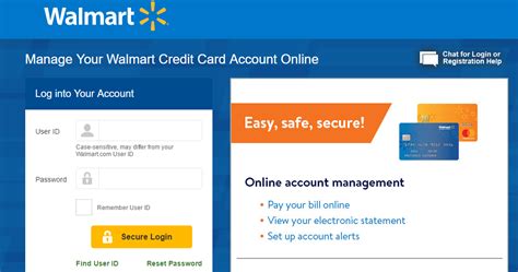 Walmart Credit Card Payment Login Mastercard Credit