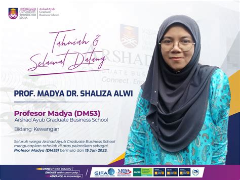 Tahniah Selamat Datang Prof Madya Dr Shaliza Alwi