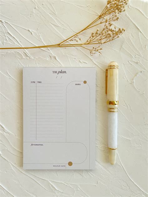 A6 Minimalist Notepad Beige Nude Notepad Chic Stationery Planner Desk