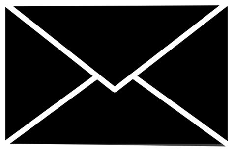 Mail Icon (white On Clear) Clip Art at Clker.com - vector clip art