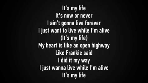 Bon Jovi Its My Life Lyrics Hd Youtube