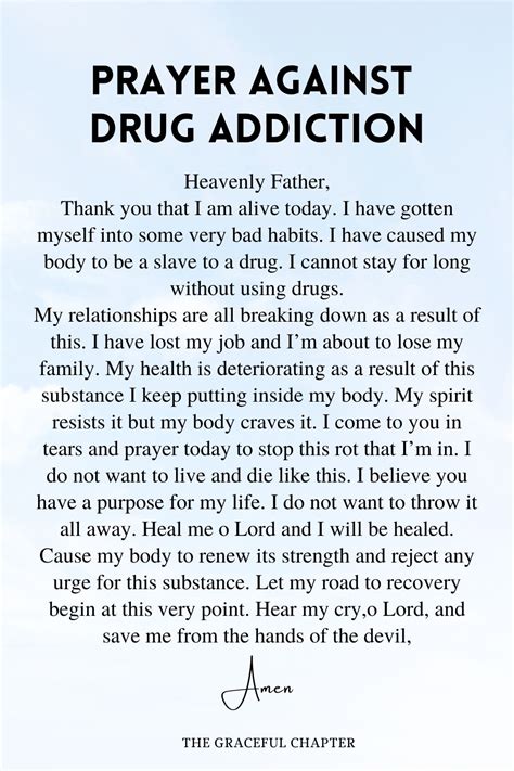 10 Prayers Against Addiction The Graceful Chapter