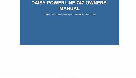 daisy powerline 1000 owners manual