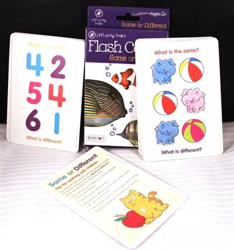 Educational 36cnt Same Or Different Flash Cards Ebay