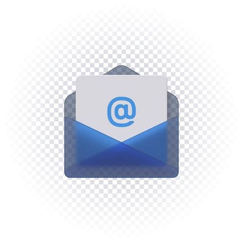 Premium Psd Email Envelope Glass Icon 3d Render Isolated