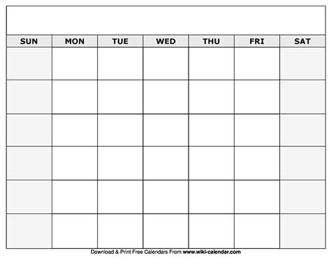 Printable monthly calendar this is simple, classic calendar layout which available in landscape this is a full year calendar so it have 12 months on one page. Blank Monthly Calendar To Print - Calendar Inspiration Design