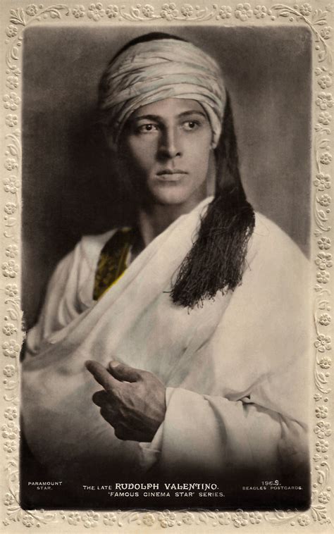 Rudolph Valentino In The Sheik 1921 British Postcard In Flickr