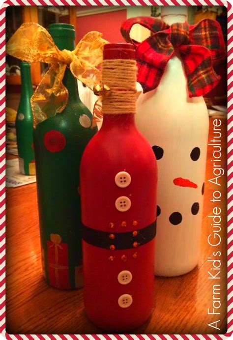 Wine Bottle Diy Santas And Snowmen And Christmas Trees