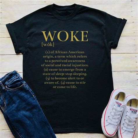 Woke Definition Shirt Tee T Shirt Protest Equality Human Etsy In 2020