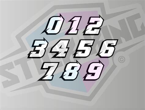 3 X Custom Racing Numbers Vinyl Stickers Decals Race Etsy Uk
