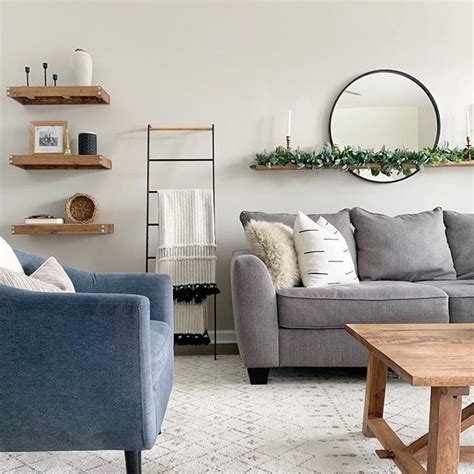 How To Decorate A Large Wall Over A Sofa The Blue Hue
