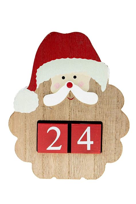 Count Down Santas Beard Advent Calendar Blocks Days Until Christmas