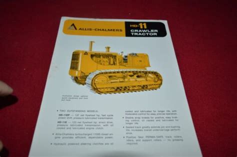 Allis Chalmers Hd 11 Crawler Tractor Dealers Brochure Amil12 Ver3 Ebay