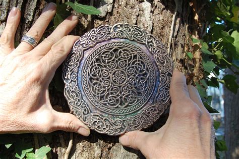 Celtic Knot Mandala Stone Sculpture Irish Art Garden Art