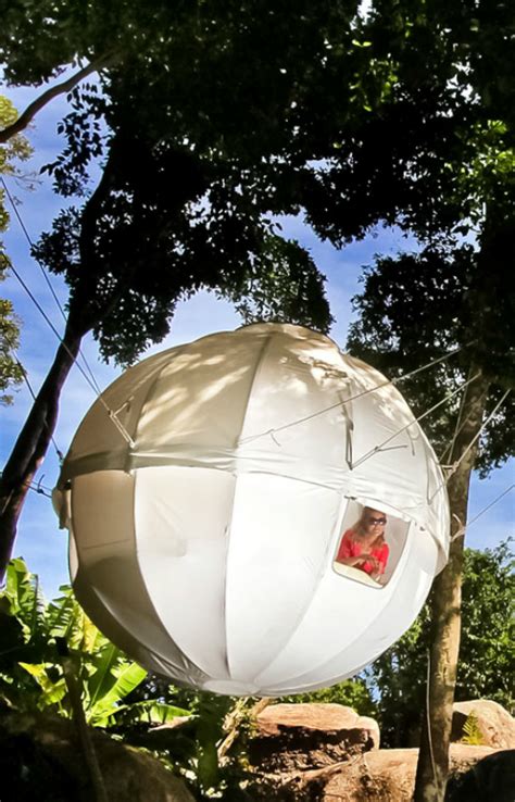 Cocoon Tree A Cozy Spherical Tent That Hangs From Trees