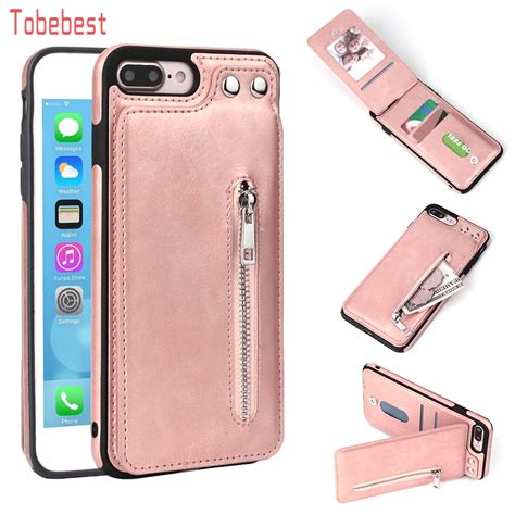 Cases For Iphone X 8 7 6s 6 Plus 5s Se Fashion Zipper Leather Phone