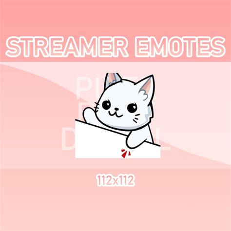 Animated Twitch And Discord Emotes White Cat Bongo Etsy