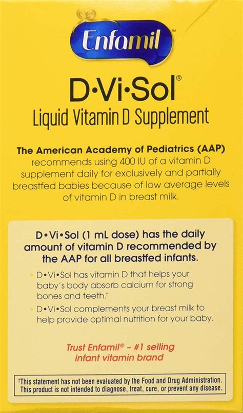 Enfamil D Vi Sol Vitamin D Supplement Drops For Infants 169 Oz Ebay