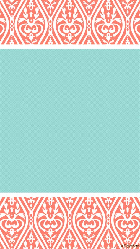 Coral And Teal Cuptakes Wallpapers Funky Wallpaper