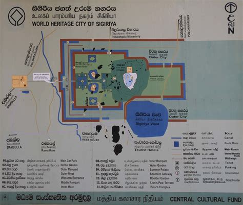 Sigiriya City Map Sri Lanka World Heritage City World Heritage Dambulla