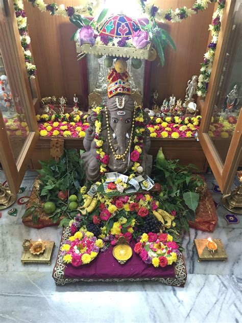 Pooja Room Goddess Decor Ganesh Decoration Ganapati Decoration