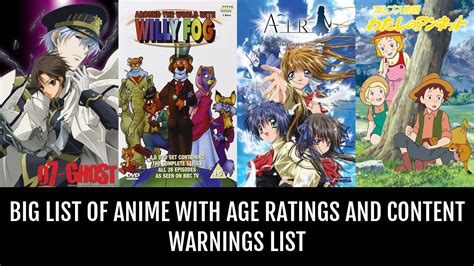 Big List Of Anime With Age Ratings And Content Warnings By Dauphine