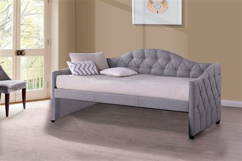 Hillsdale Furniture Jamie Tufted Upholstered Twin Daybed Gray