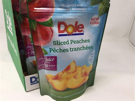 Dole Sliced Peaches Resealable Fridge Packs 8 X 382ml