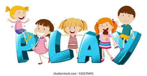 Word Design Kids Word Play Illustration Stock Vector Royalty Free