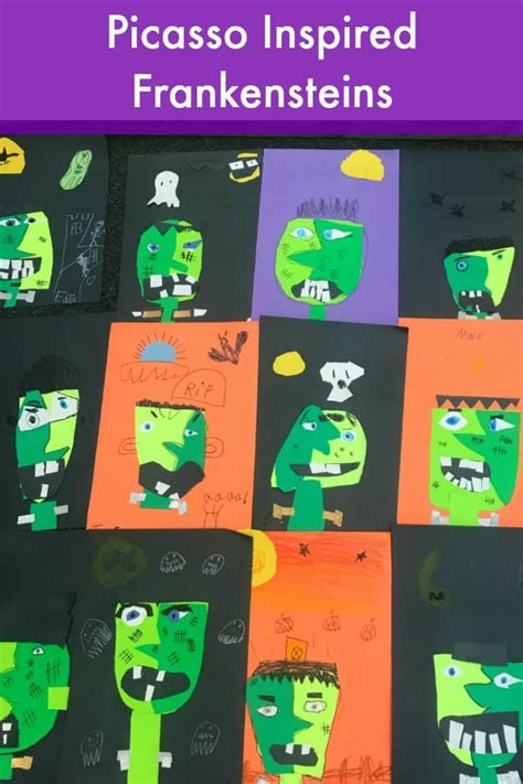 Halloween Kids Craft Picasso Frankenstein Halloween Art Projects Fun