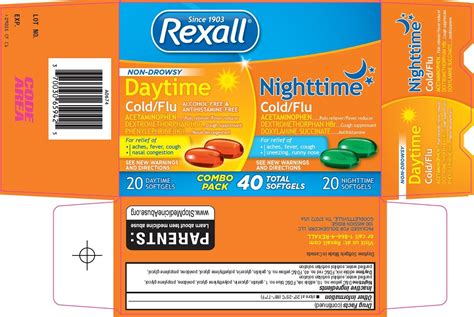 Rexall Daytime Nighttime Cold And Flu Dolgencorp Inc Acetaminophen