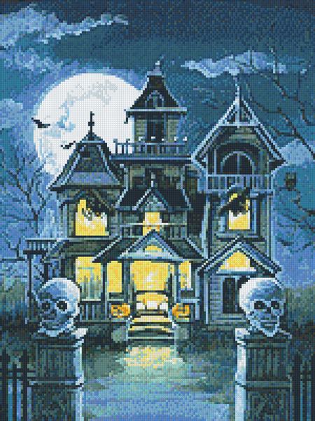 Haunted House Pixel Art Usa