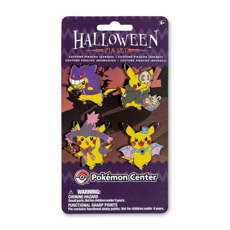 Costume Pikachu Pin Set Gengar Mismagius Pokémon Center Original