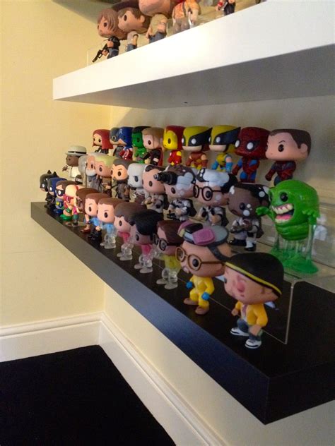 Funko Collection On A Floating Shelf From Ikea I Got The Plastic