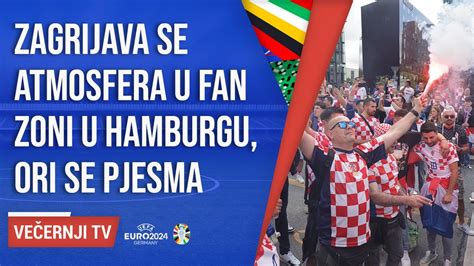 Zagrijava se atmosfera u fan zoni u Hamburgu navijači pjevaju i čekaju