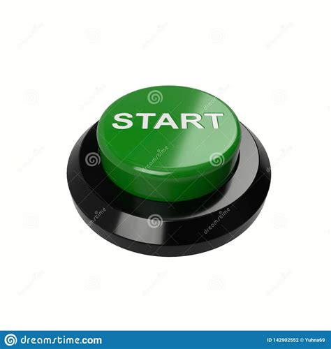 Round 3D START button stock illustration. Illustration of action ...