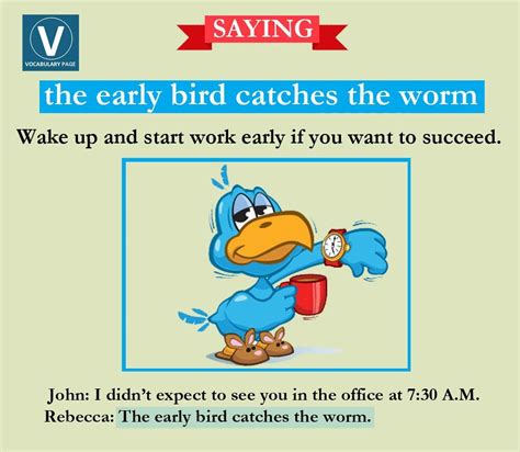 Saying The Early Bird Catches The Worm Gramática Inglesa Aprender