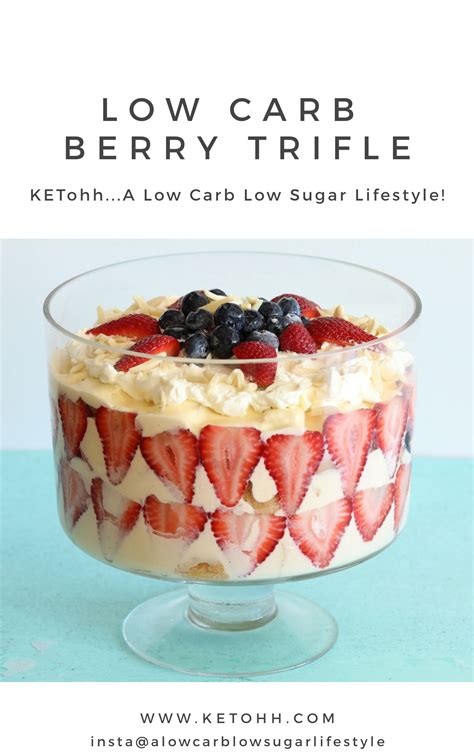 Keto, crustless, grain free and gluten free! Low Carb Trifle | Recipe | Sugar free desserts, Trifle ...