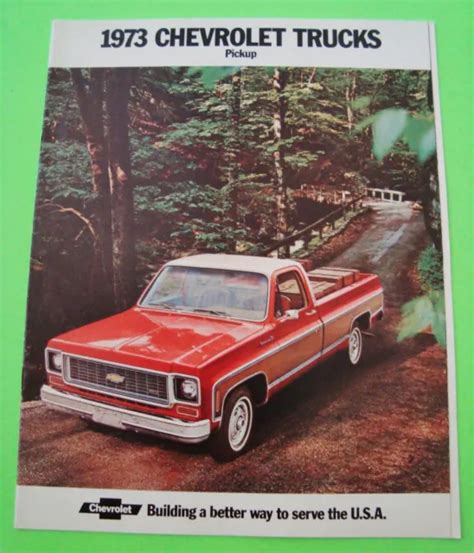 1973 Chevrolet Pick Up Truck 18 Pg Catalog Brochure Stepside Fleetside