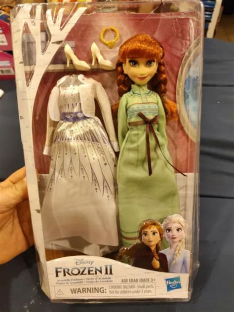 Disney Frozen 2 Arendelle Fashions Anna Doll And 2 Outfits Nightgown