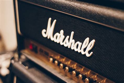 Hd Wallpaper Marshall Amp Black And White Marshall Guitar Amplifier