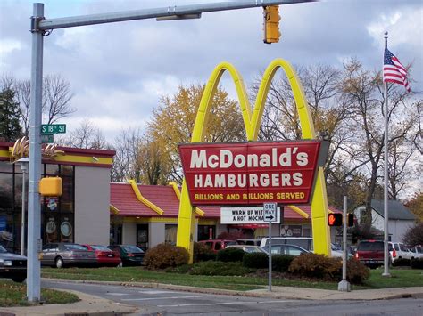 Then And Now Mcdonalds With Classic Sign In Richmond Indiana Down