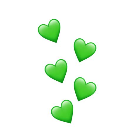 Emiji Green Hearts Greenheart Sticker By Chloe2915
