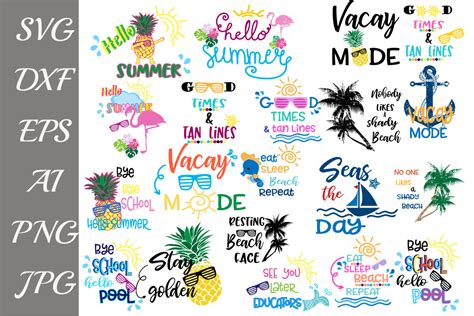 Summer Design Bundle Svg 93757 Svgs Design Bundles