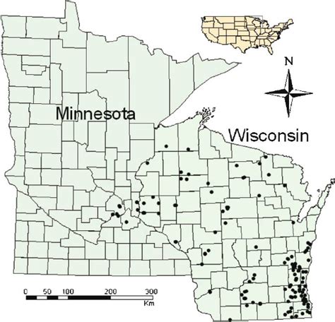 Map Of Minnesota And Wisconsin