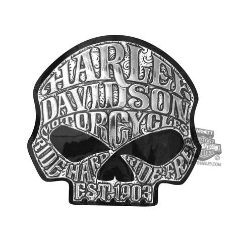 Cg Harley Davidson Willie G Skull Classic Graphix Decal My XXX Hot Girl
